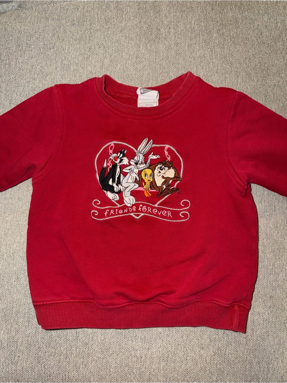 Vintage Warner Bros. Kids 4/5 Looney Tunes 'Friends Forever' Crewneck Sweatshirt